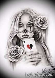 чикано тату эскизы девушки 08.03.2019 №009 - tattoo sketches - tatufoto.com