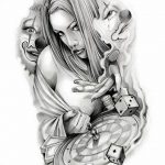 чикано тату эскизы девушки 08.03.2019 №020 - tattoo sketches - tatufoto.com
