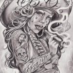 чикано тату эскизы девушки 08.03.2019 №044 - tattoo sketches - tatufoto.com