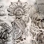 чикано тату эскизы девушки 08.03.2019 №059 - tattoo sketches - tatufoto.com