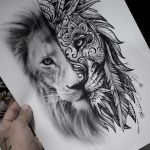 эскиз льва для тату на руку 08.03.2019 №001 - tattoo on hand - tatufoto.com