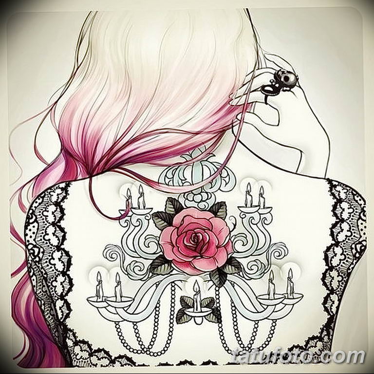 эскиз тату для девушки 08.03.2019 №012 - tattoo sketches for girls - tatufoto.com