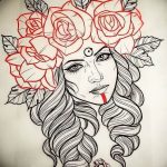 эскиз тату для девушки 08.03.2019 №017 - tattoo sketches for girls - tatufoto.com