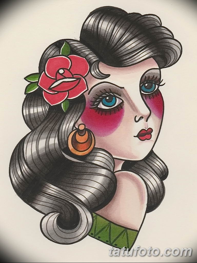 Pinupfiles girl vintage tattoo
