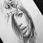 эскиз тату для девушки 08.03.2019 №098 - tattoo sketches for girls - tatufoto.com