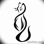 эскиз тату кошка для девушек 08.03.2019 №001 - tattoo sketches - tatufoto.com