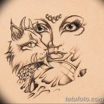 эскиз тату кошка для девушек 08.03.2019 №003 - tattoo sketches - tatufoto.com