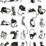 эскиз тату кошка для девушек 08.03.2019 №012 - tattoo sketches - tatufoto.com