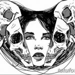 эскиз тату на грудь девушке 08.03.2019 №014 - tattoo sketches - tatufoto.com