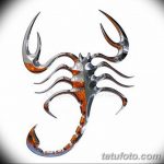 эскиз тату скорпиона для девушек 08.03.2019 №009 - tattoo sketches - tatufoto.com