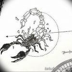 эскиз тату скорпиона для девушек 08.03.2019 №015 - tattoo sketches - tatufoto.com