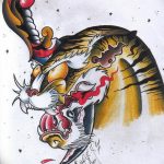 эскиз тату тигра мужские 09.03.2019 №017 - tattoo sketches - tatufoto.com