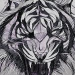 эскиз тату тигра мужские 09.03.2019 №019 - tattoo sketches - tatufoto.com