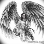 эскизы тату девушек ангелов 08.03.2019 №024 - tattoo sketches - tatufoto.com