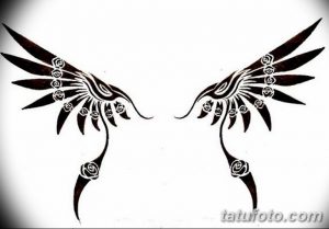 эскизы тату девушек крылья 08.03.2019 №015 - tattoo sketches - tatufoto.com