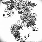 эскизы тату для девушек пионы 08.03.2019 №018 - tattoo sketches - tatufoto.com
