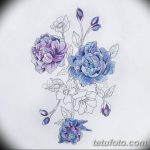 эскизы тату для девушек пионы 08.03.2019 №022 - tattoo sketches - tatufoto.com