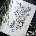 эскизы тату для девушек пионы 08.03.2019 №024 - tattoo sketches - tatufoto.com