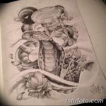 эскизы тату змей для девушек 08.03.2019 №011 - tattoo sketches - tatufoto.com
