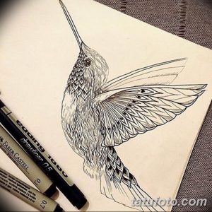 эскизы тату колибри для девушек 08.03.2019 №018 - tattoo sketches - tatufoto.com