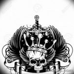 эскизы тату корона мужская 09.03.2019 №009 - tattoo sketches - tatufoto.com