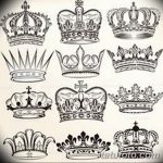 эскизы тату корона мужская 09.03.2019 №026 - tattoo sketches - tatufoto.com