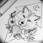 эскизы тату лисы для девушек 08.03.2019 №025 - tattoo sketches - tatufoto.com