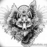 эскизы тату лисы для девушек 08.03.2019 №039 - tattoo sketches - tatufoto.com
