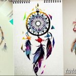 эскизы тату ловец снов для девушек 08.03.2019 №032 - tattoo sketches - tatufoto.com