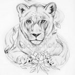 эскизы тату львов для девушек 08.03.2019 №014 - tattoo sketches - tatufoto.com