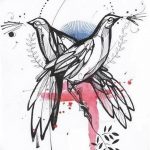 эскизы тату птиц для девушек 08.03.2019 №007 - tattoo sketches - tatufoto.com