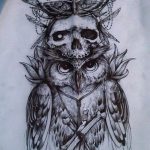 эскизы тату сова мужские 09.03.2019 №022 - tattoo sketches - tatufoto.com