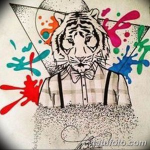 эскизы тату тигр для девушки 08.03.2019 №014 - tattoo sketches - tatufoto.com