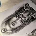 эскизы тату тигр для девушки 08.03.2019 №023 - tattoo sketches - tatufoto.com