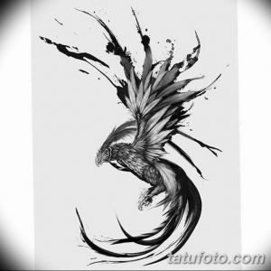 эскизы тату феникса для девушек 08.03.2019 №016 - tattoo sketches - tatufoto.com