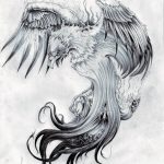 эскизы тату феникса для девушек 08.03.2019 №028 - tattoo sketches - tatufoto.com