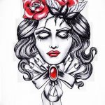 эскизы цветных тату для девушек 08.03.2019 №004 - tattoo sketches - tatufoto.com
