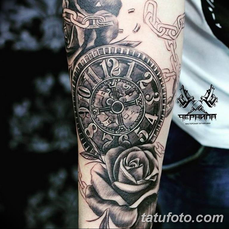 Doba tetování fotografie (hodiny) 16.04.2019 №351 - doba tetování (hodiny)  - tatufoto.com - tatufoto.com