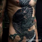 Фото тату черный ворон 15.04.2019 №004 - ideas black raven tattoo - tatufoto.com