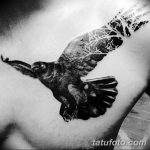 Фото тату черный ворон 15.04.2019 №005 - ideas black raven tattoo - tatufoto.com