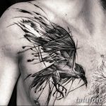 Фото тату черный ворон 15.04.2019 №009 - ideas black raven tattoo - tatufoto.com