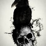 Фото тату черный ворон 15.04.2019 №010 - ideas black raven tattoo - tatufoto.com