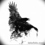 Фото тату черный ворон 15.04.2019 №013 - ideas black raven tattoo - tatufoto.com
