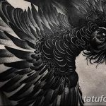 Фото тату черный ворон 15.04.2019 №018 - ideas black raven tattoo - tatufoto.com
