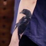 Фото тату черный ворон 15.04.2019 №025 - ideas black raven tattoo - tatufoto.com