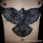 Фото тату черный ворон 15.04.2019 №027 - ideas black raven tattoo - tatufoto.com