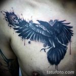 Фото тату черный ворон 15.04.2019 №040 - ideas black raven tattoo - tatufoto.com