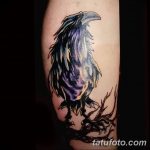 Фото тату черный ворон 15.04.2019 №069 - ideas black raven tattoo - tatufoto.com
