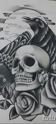 Фото тату черный ворон 15.04.2019 №075 — ideas black raven tattoo — tatufoto.com