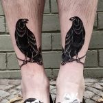 Фото тату черный ворон 15.04.2019 №079 - ideas black raven tattoo - tatufoto.com